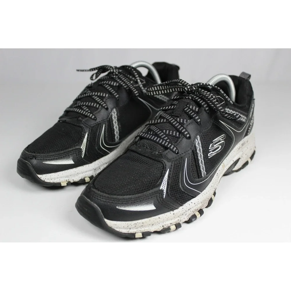 Skechers Trail Mens Black White Speckled Sole Running Shoes Sneakers 51486